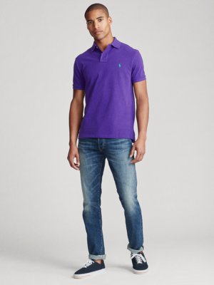 Poloshirt in Piqué-Qualität, Custom Slim Fit