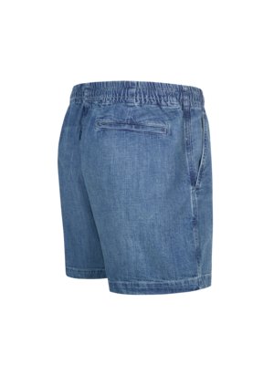 Leichte-Jeans-Shorts-in-Bermuda-Form-