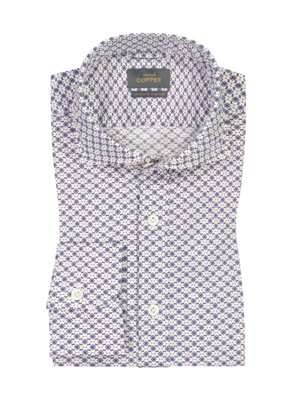 Hemd im Musterprint, Tailored Fit