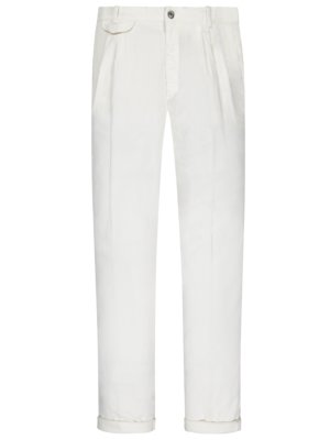 Cord-Chino mit Bundfalte, Amalfi, Relaxed Fit