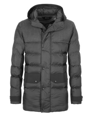 Parka im Material-Mix