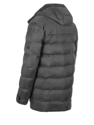 Parka im Material-Mix