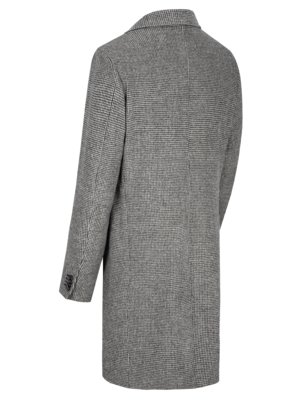 Mantel aus Schurwolle in Pepita-Muster
