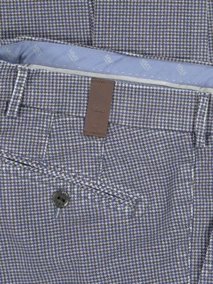 Chino in Woll-Optik, im Pepitamuster, Slim Fit