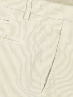 Feincordhose mit Bundfalte, Slim Fit