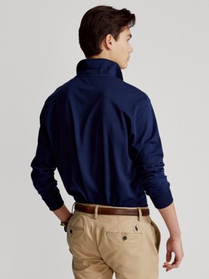 Jersey-Poloshirt-in-softer-Pima-Cotton-Qualität,-Slim-Fit