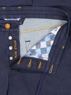 Joggpants J676 in Denim-Optik mit Stretchanteil