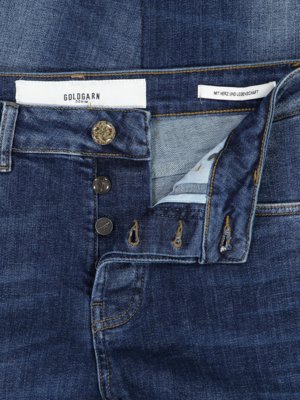 Jeans-in-modischer-Waschung,-U2,-Slim-Fit