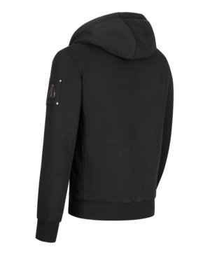 Gefütterte Sweatjacke mit Kunstfell-Einsätzen