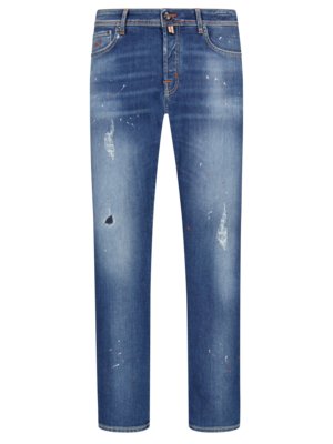 Jeans-Nick-(J622)-in-Used-Optik,-Farbflecken,-Slim-Fit