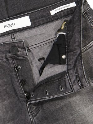 Used Jeans mit Button-Fly, U2, Slim Fit