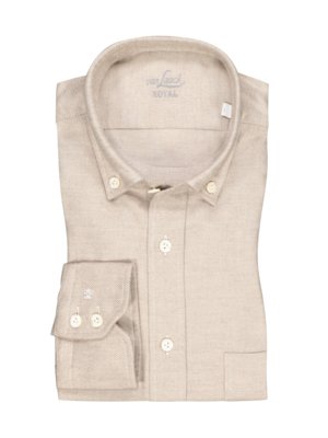 Flanellhemd mit Button-Down-Kragen, Tailored Fit