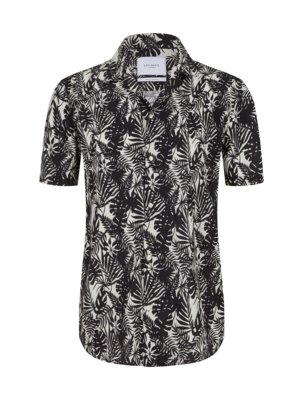 Resortshirt mit Palmenprint