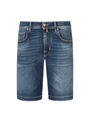 Edle Denim Bermuda-Shorts in Washed-Optik