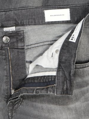 Jeans im Washed-Look, John, Slim Fit