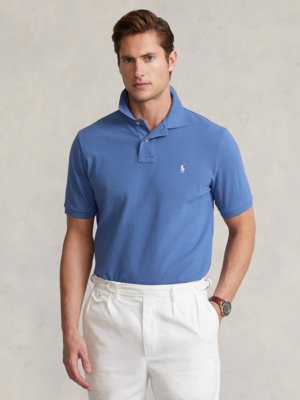 Poloshirt-in-Piqué-Qulität,-Custom-Slim-Fit