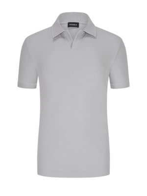 Poloshirt in Piqué-Qualität mit V-Ausschnitt