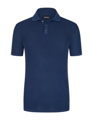 Poloshirt in Perlstrick-Optik