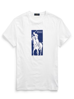 T-Shirt mit Poloreiter-Print