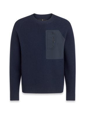 Strick-Pullover mit Nylontasche, 100% Wolle