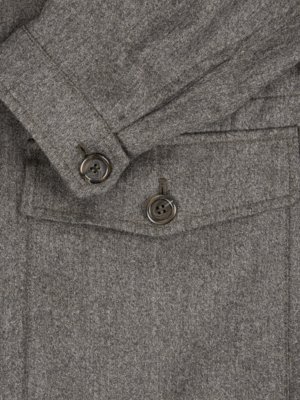 Leichtes Overshirt aus Wolle in Fieldjacket-Optik