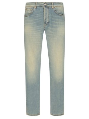 Jeans in Bleached-Optik mit Stretchanteil, Tapered Slim Fit