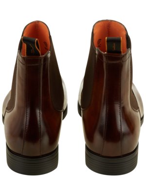 Chelsea-Boots in glänzendem Glattleder