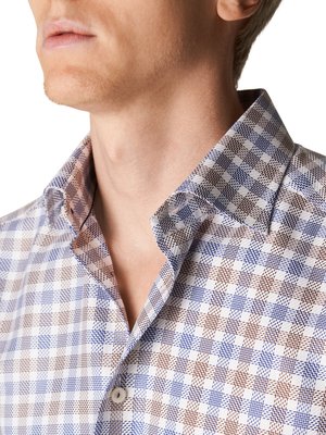 Hemd mit Glencheck-Muster, Twofold Super Cotton-Qualität