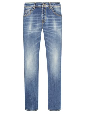 Jeans-in-Washed-Optik,-Carrot-Slim-Fit