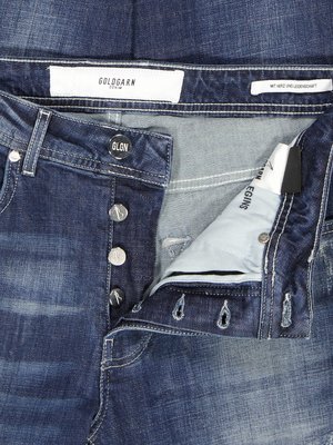Jeans-im-Used-Look,-Tapered-Fit