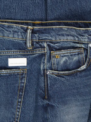 Jeans Tapared mit Distressed-Details, Regular Fit