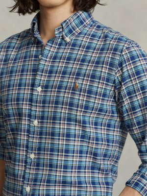 Hemd in buntem Glencheck-Muster, Custom Fit