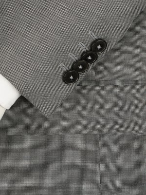 Anzug aus Wolle mit Pinpoint-Muster, Tailored Fit