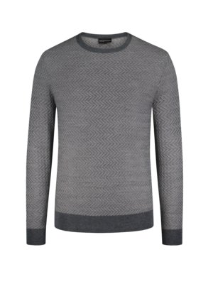 Leichter Wollpullover in Zick-Zack-Muster