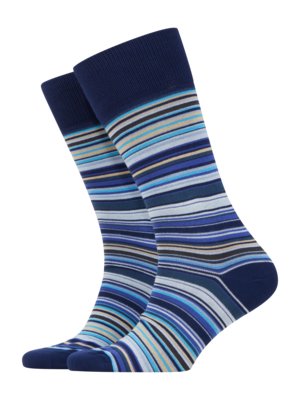 Socken-aus-einem-Baumwollgemisch-mit-Streifen-Muster