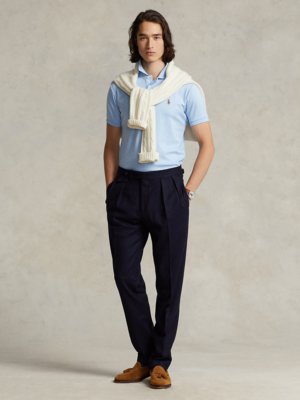 Poloshirt in softer Pima-Cotton-Qualität, Custom Slim Fit