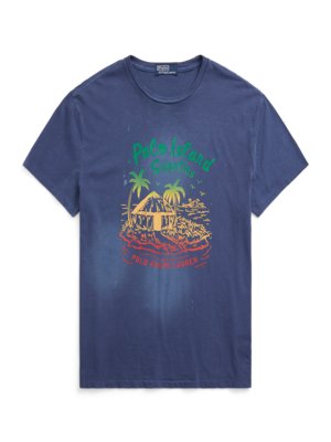 T-Shirt-in-Jersey-Qualität-mit-Frontprint,-Classic-Fit