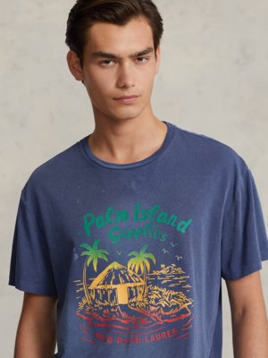 T-Shirt-in-Jersey-Qualität-mit-Frontprint,-Classic-Fit
