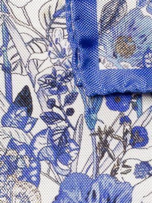 Einstecktuch-aus-Seide-mit-floralem-Muster