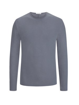 Softes-Sweatshirt-mit-Rollkanten-und-Stretchanteil