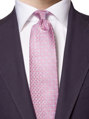 Krawatte-aus-Seide,-florales-Muster