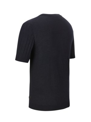 Softes-T-Shirt-aus-einem-Kaschmirgemisch-in-breitem-Rippstrick