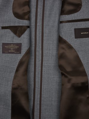 Teilgefütterter Anzug aus Schurwolle, Shaped Fit