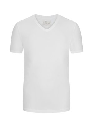 T-Shirt in Jersey-Qualität mit V-Ausschnitt