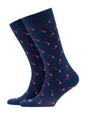 Leichte-Socken-aus-Baumwollgemisch-mit-Chili-Motiv
