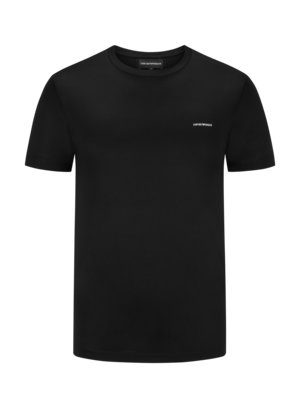 T-Shirt-in-Jersey-Qualität-mit-Label-Schriftzug