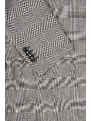 Anzug mit Glencheck-Muster und Stretchanteil