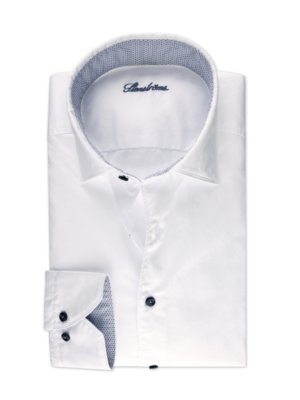 Hemd in Twofold Super Cotton-Qualität mit Ausputz, Fitted Body 