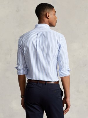 Hemd mit Stretchanteil und Streifenmuster, Custom Fit