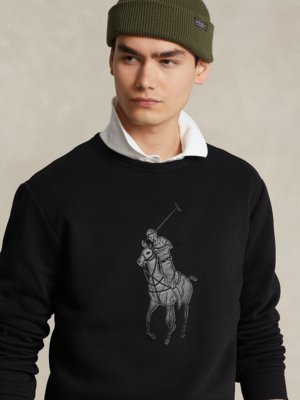 Sweatshirt mit gummiertem Logo-Print
